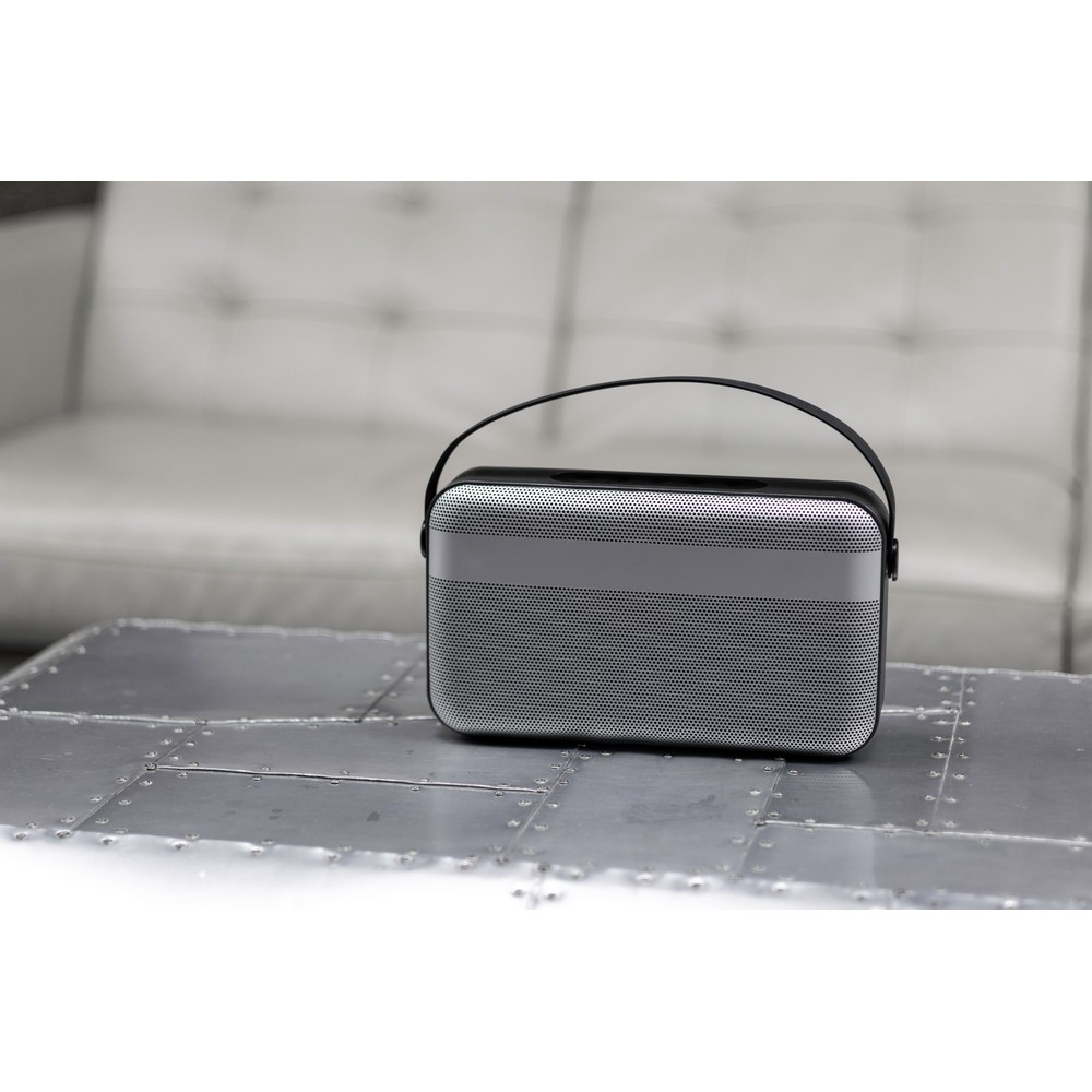 Głośnik bezprzewodowy 16W BrandCharger Nano Beast z nadrukiem Twojego logo, materiał: plastik, aluminium, kolor: czarny Głośnik bezprzewodowy 16W BrandCharger Nano Beast z nadrukiem Twojego logo, materiał: plastik, aluminium, kolor: czarny
