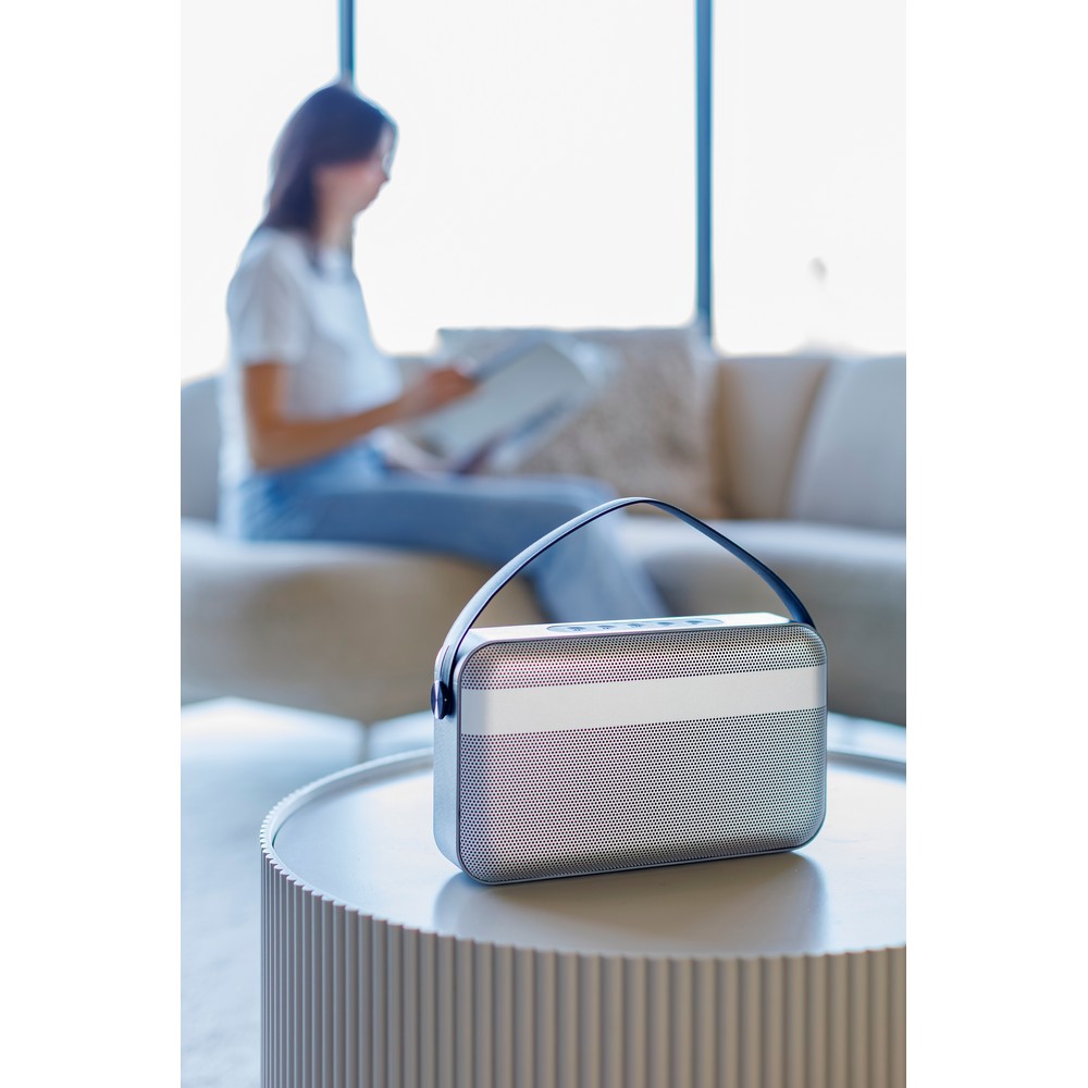 Głośnik bezprzewodowy 16W BrandCharger Nano Beast z nadrukiem Twojego logo, materiał: plastik, aluminium, kolor: czarny Głośnik bezprzewodowy 16W BrandCharger Nano Beast z nadrukiem Twojego logo, materiał: plastik, aluminium, kolor: czarny