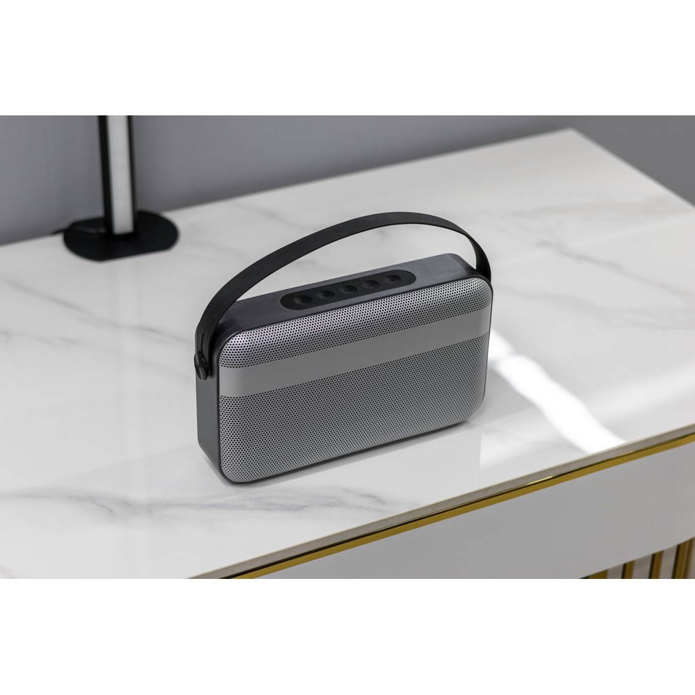 Głośnik bezprzewodowy 16W BrandCharger Nano Beast z nadrukiem Twojego logo, materiał: plastik, aluminium, kolor: czarny Głośnik bezprzewodowy 16W BrandCharger Nano Beast z nadrukiem Twojego logo, materiał: plastik, aluminium, kolor: czarny