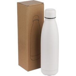 Butelka termiczna 500 ml z nadrukiem Twojego logo, materiał: stal nierdzewna, stal, kolor: biały
