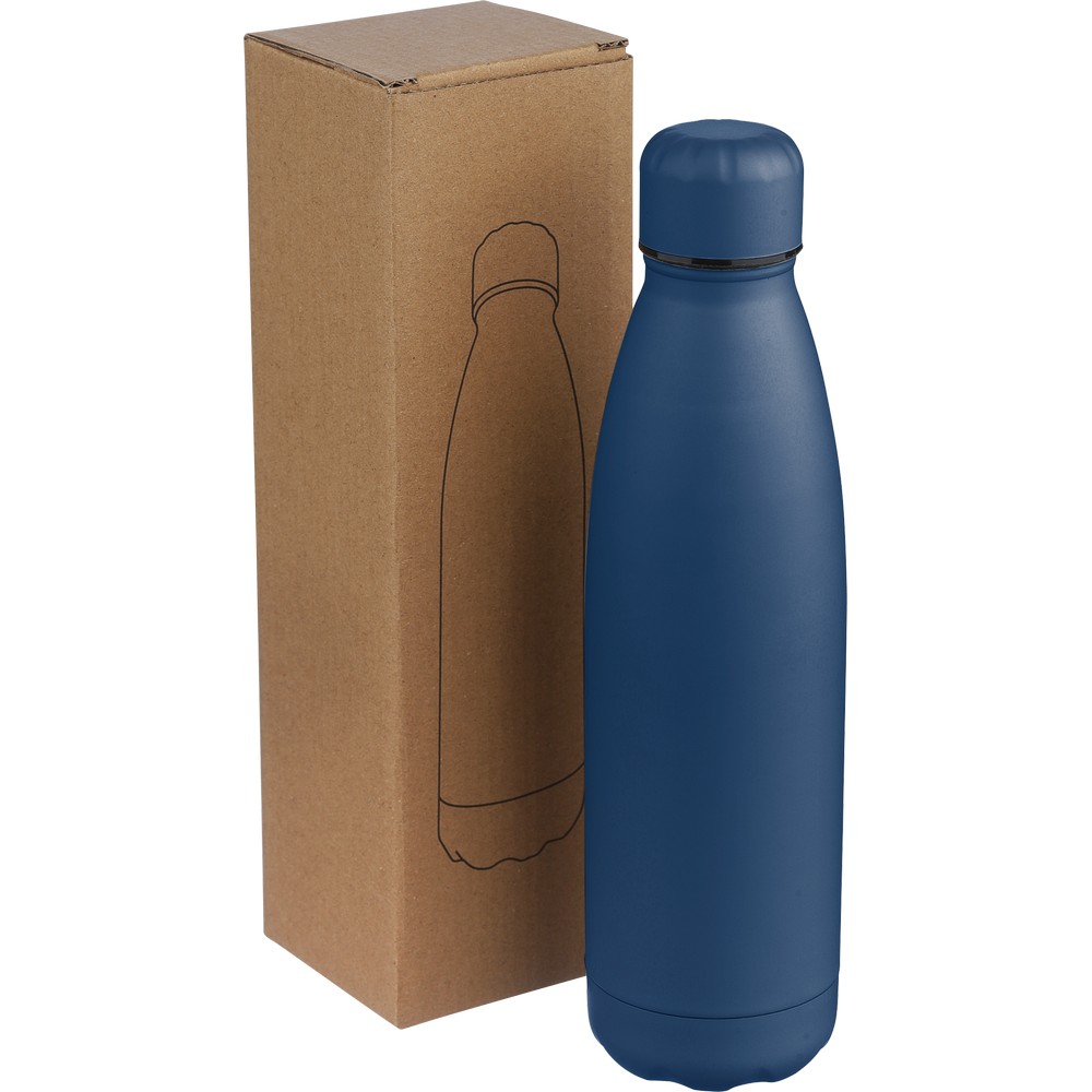 Butelka termiczna 500 ml z nadrukiem Twojego logo, materiał: stal nierdzewna, stal, kolor: granatowy Butelka termiczna 500 ml z nadrukiem Twojego logo, materiał: stal nierdzewna, stal, kolor: granatowy