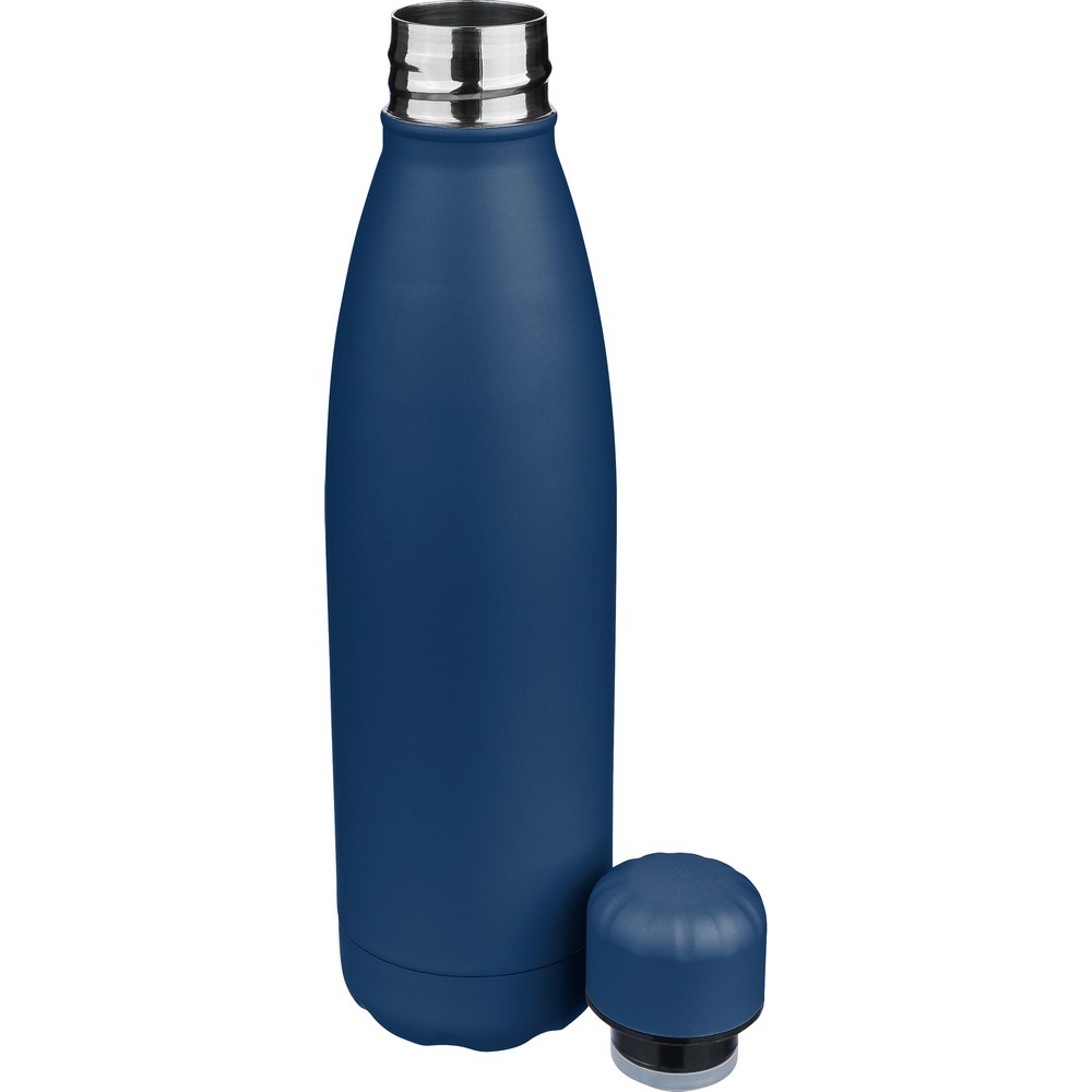 Butelka termiczna 500 ml z nadrukiem Twojego logo, materiał: stal nierdzewna, stal, kolor: granatowy Butelka termiczna 500 ml z nadrukiem Twojego logo, materiał: stal nierdzewna, stal, kolor: granatowy