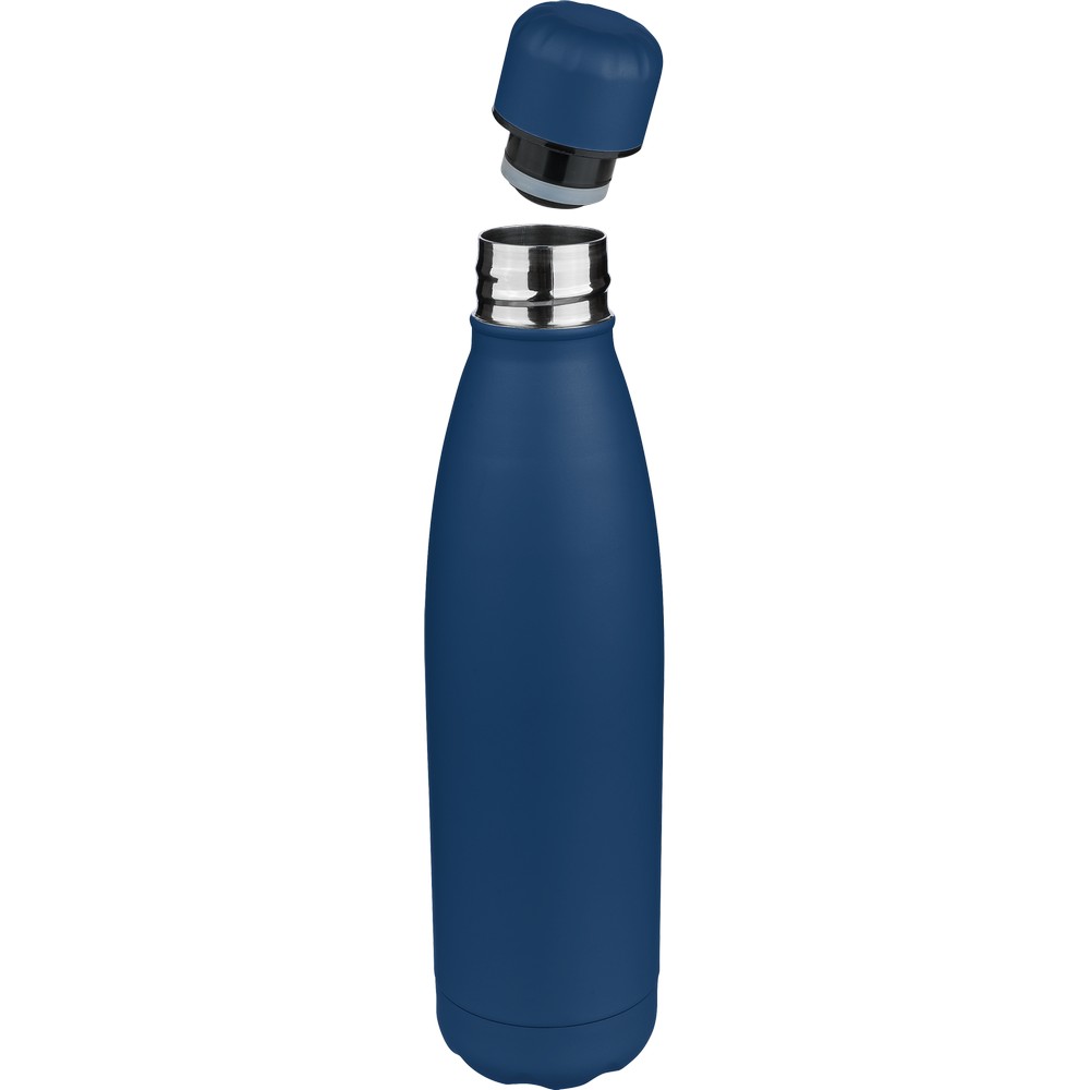Butelka termiczna 500 ml z nadrukiem Twojego logo, materiał: stal nierdzewna, stal, kolor: granatowy Butelka termiczna 500 ml z nadrukiem Twojego logo, materiał: stal nierdzewna, stal, kolor: granatowy