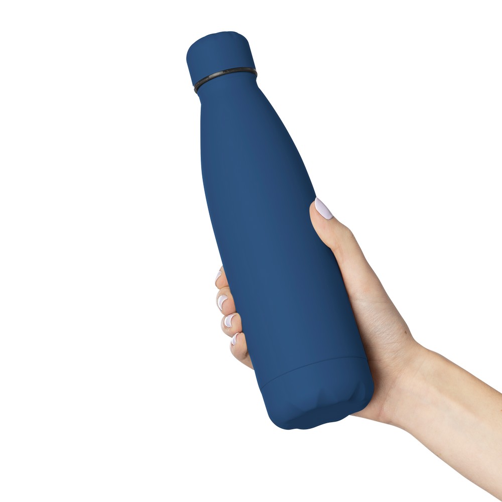 Butelka termiczna 500 ml z nadrukiem Twojego logo, materiał: stal nierdzewna, stal, kolor: granatowy Butelka termiczna 500 ml z nadrukiem Twojego logo, materiał: stal nierdzewna, stal, kolor: granatowy
