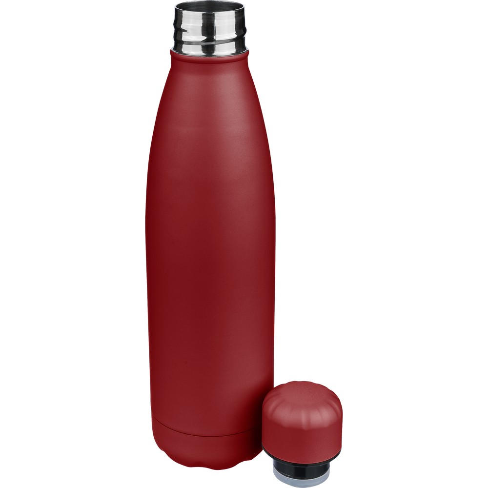 Butelka termiczna 500 ml z nadrukiem Twojego logo, materiał: stal nierdzewna, stal, kolor: burgund Butelka termiczna 500 ml z nadrukiem Twojego logo, materiał: stal nierdzewna, stal, kolor: burgund
