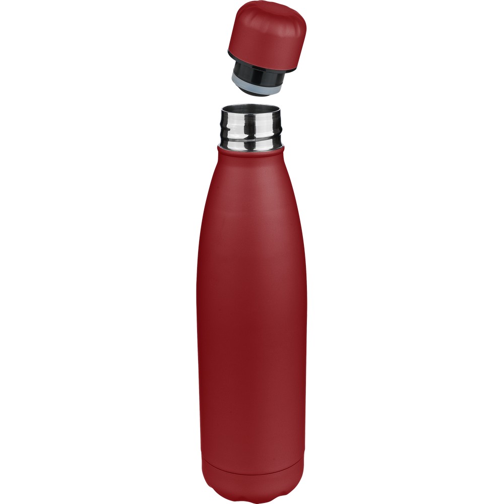 Butelka termiczna 500 ml z nadrukiem Twojego logo, materiał: stal nierdzewna, stal, kolor: burgund Butelka termiczna 500 ml z nadrukiem Twojego logo, materiał: stal nierdzewna, stal, kolor: burgund