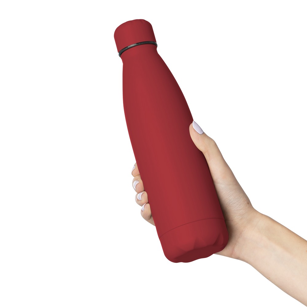 Butelka termiczna 500 ml z nadrukiem Twojego logo, materiał: stal nierdzewna, stal, kolor: burgund Butelka termiczna 500 ml z nadrukiem Twojego logo, materiał: stal nierdzewna, stal, kolor: burgund