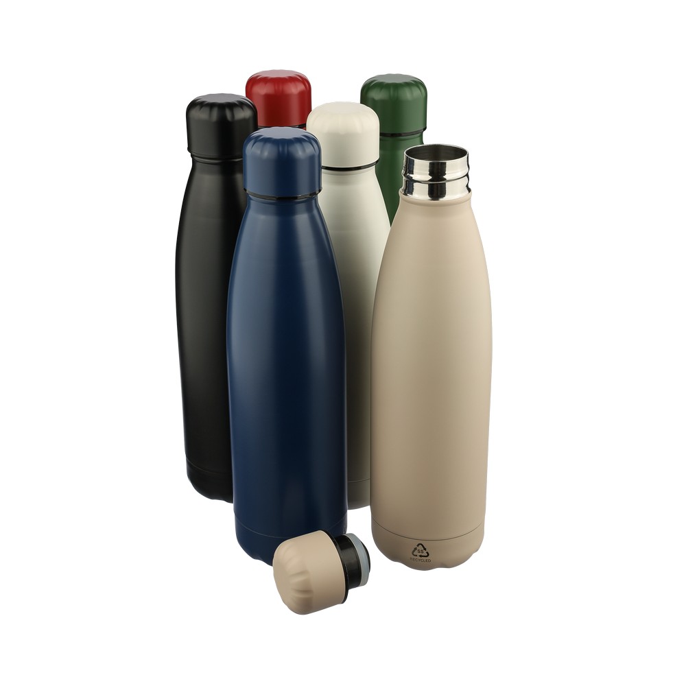 Butelka termiczna 500 ml z nadrukiem Twojego logo, materiał: stal nierdzewna, stal, kolor: czarny Butelka termiczna 500 ml z nadrukiem Twojego logo, materiał: stal nierdzewna, stal, kolor: czarny
