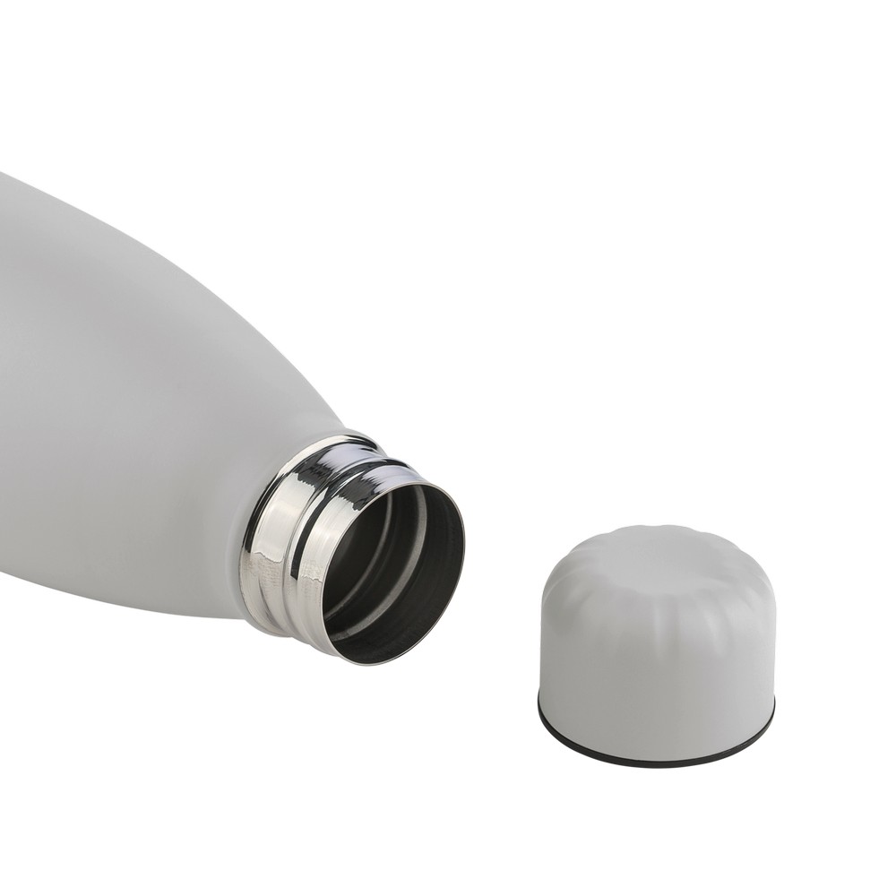 Butelka sportowa 700 ml z nadrukiem Twojego logo, materiał: stal nierdzewna, stal, kolor: szary Butelka sportowa 700 ml z nadrukiem Twojego logo, materiał: stal nierdzewna, stal, kolor: szary