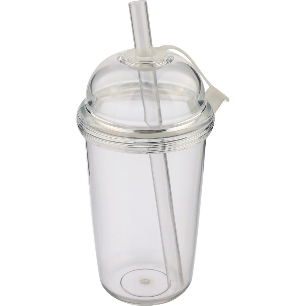 Kubek podróżny 500 ml z nadrukiem Twojego logo, materiał: silikon, rpet, as, kolor: neutralny Kubek podróżny 500 ml z nadrukiem Twojego logo, materiał: silikon, rpet, as, kolor: neutralny