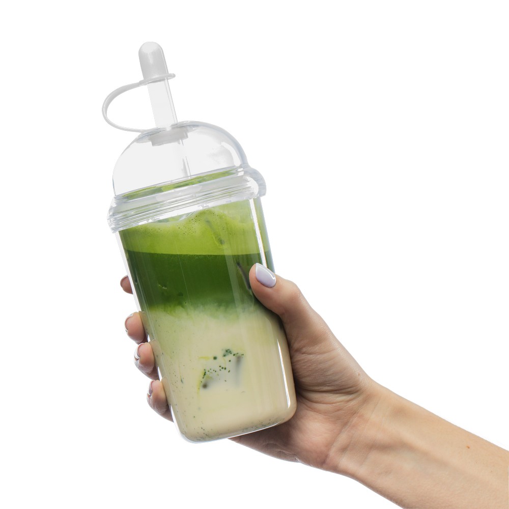 Kubek podróżny 500 ml z nadrukiem Twojego logo, materiał: silikon, rpet, as, kolor: neutralny Kubek podróżny 500 ml z nadrukiem Twojego logo, materiał: silikon, rpet, as, kolor: neutralny