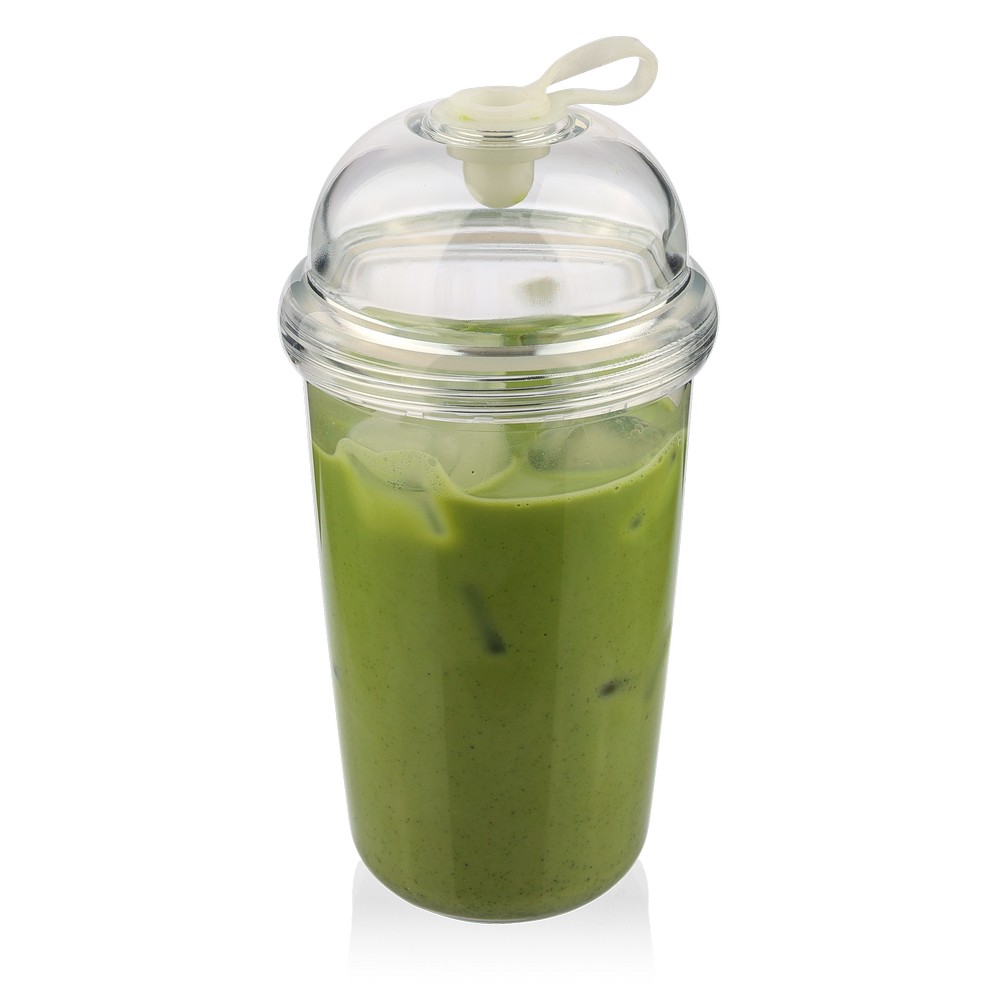 Kubek podróżny 500 ml z nadrukiem Twojego logo, materiał: silikon, rpet, as, kolor: neutralny Kubek podróżny 500 ml z nadrukiem Twojego logo, materiał: silikon, rpet, as, kolor: neutralny