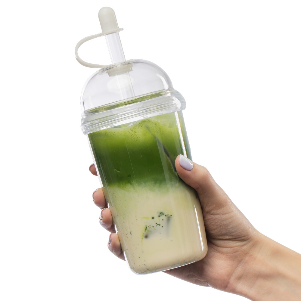 Kubek podróżny 500 ml z nadrukiem Twojego logo, materiał: silikon, rpet, as, kolor: neutralny Kubek podróżny 500 ml z nadrukiem Twojego logo, materiał: silikon, rpet, as, kolor: neutralny