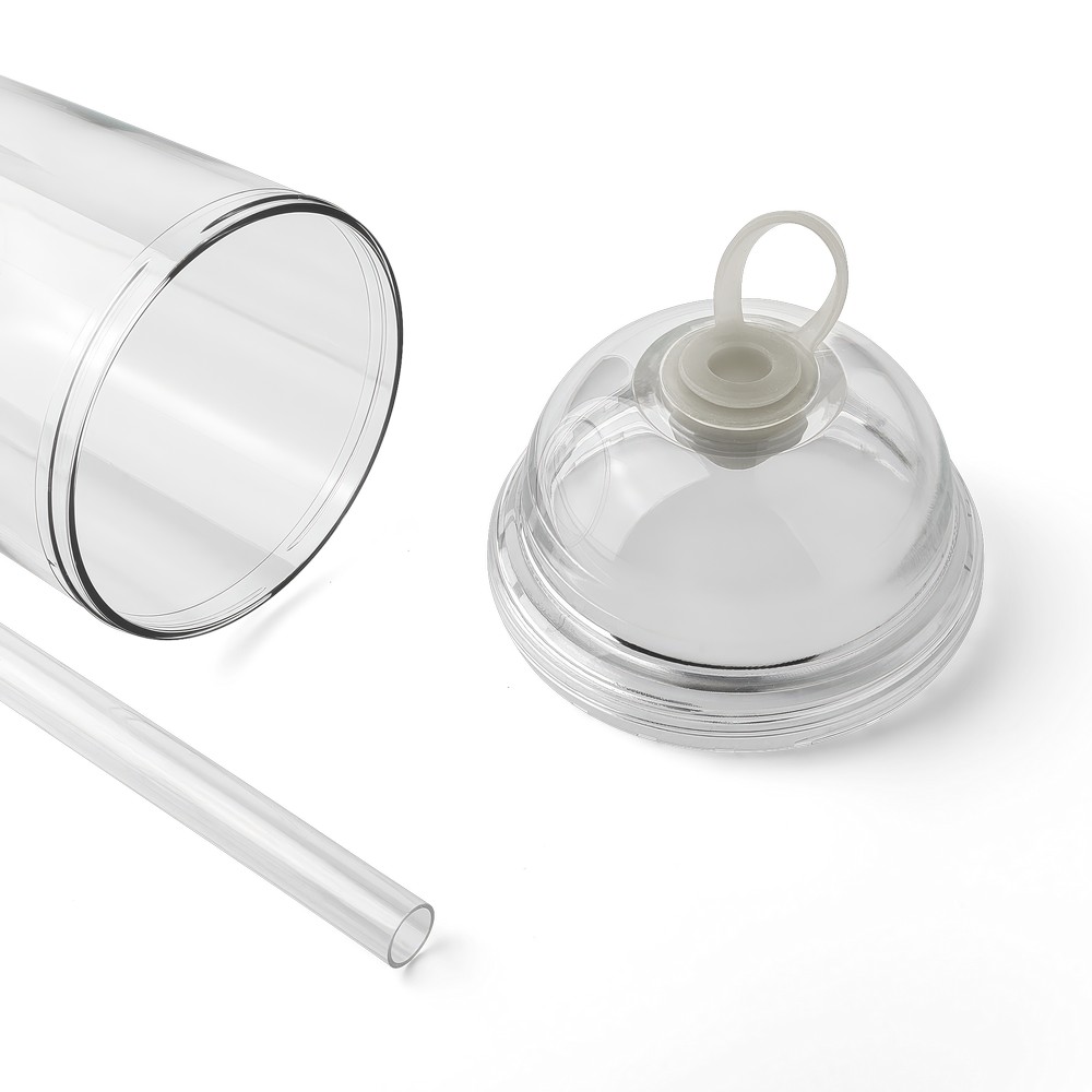 Kubek podróżny 500 ml z nadrukiem Twojego logo, materiał: silikon, rpet, as, kolor: neutralny Kubek podróżny 500 ml z nadrukiem Twojego logo, materiał: silikon, rpet, as, kolor: neutralny