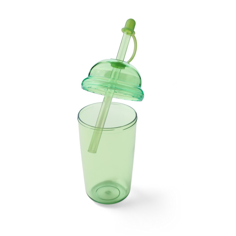 Kubek podróżny 500 ml z nadrukiem Twojego logo, materiał: silikon, rpet, as, kolor: jasnozielony Kubek podróżny 500 ml z nadrukiem Twojego logo, materiał: silikon, rpet, as, kolor: jasnozielony