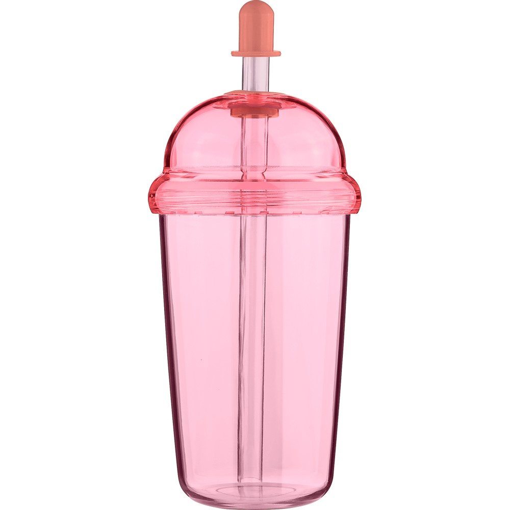 Kubek podróżny 500 ml z nadrukiem Twojego logo, materiał: silikon, rpet, as, kolor: różowy Kubek podróżny 500 ml z nadrukiem Twojego logo, materiał: silikon, rpet, as, kolor: różowy