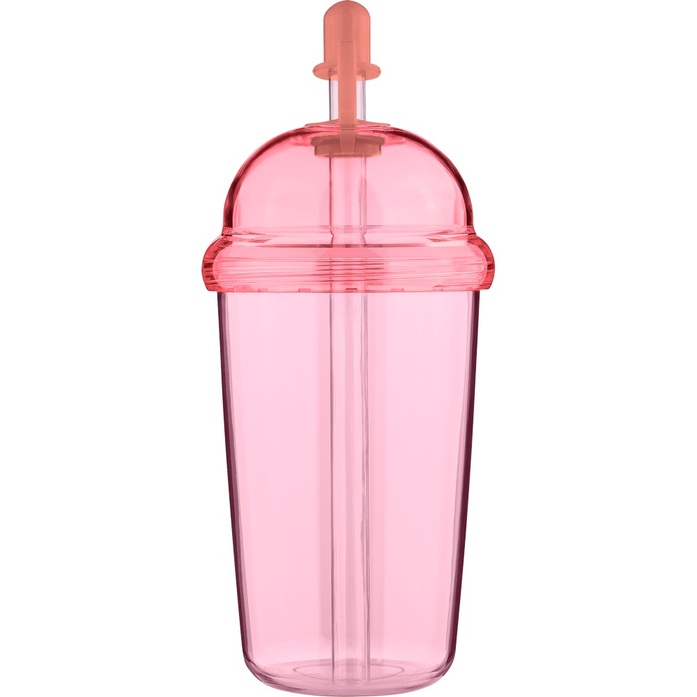 Kubek podróżny 500 ml z nadrukiem Twojego logo, materiał: silikon, rpet, as, kolor: różowy Kubek podróżny 500 ml z nadrukiem Twojego logo, materiał: silikon, rpet, as, kolor: różowy