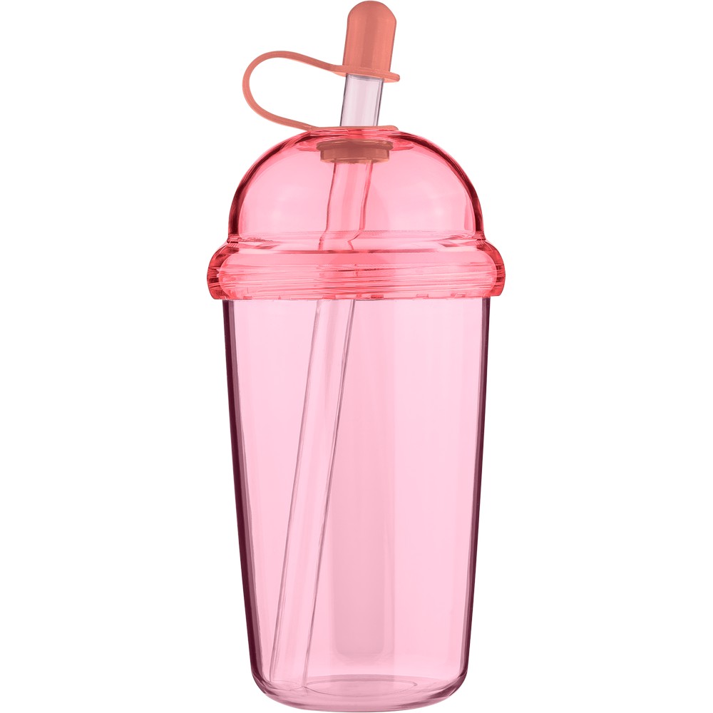 Kubek podróżny 500 ml z nadrukiem Twojego logo, materiał: silikon, rpet, as, kolor: różowy Kubek podróżny 500 ml z nadrukiem Twojego logo, materiał: silikon, rpet, as, kolor: różowy
