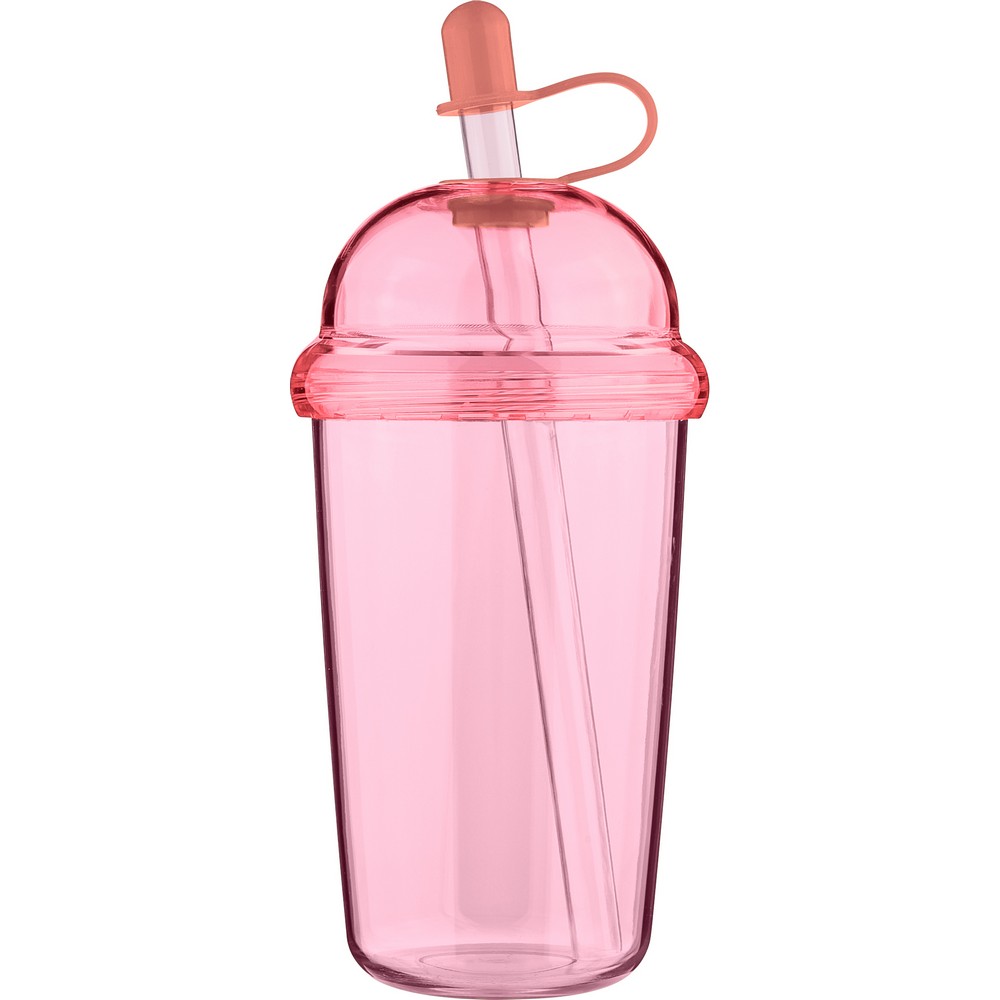 Kubek podróżny 500 ml z nadrukiem Twojego logo, materiał: silikon, rpet, as, kolor: różowy Kubek podróżny 500 ml z nadrukiem Twojego logo, materiał: silikon, rpet, as, kolor: różowy