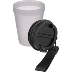 Kubek podróżny 350 ml z nadrukiem Twojego logo, materiał: metal, plastik, pp, silikon, kolor: neutralny
