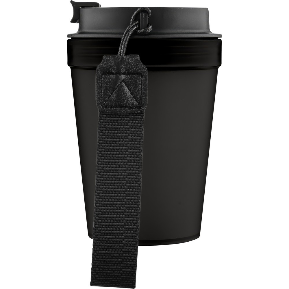 Kubek podróżny 350 ml z nadrukiem Twojego logo, materiał: metal, plastik, pp, silikon, kolor: czarny Kubek podróżny 350 ml z nadrukiem Twojego logo, materiał: metal, plastik, pp, silikon, kolor: czarny