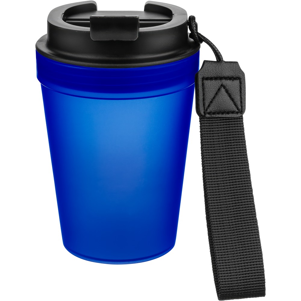 Kubek podróżny 350 ml z nadrukiem Twojego logo, materiał: metal, plastik, pp, silikon, kolor: granatowy Kubek podróżny 350 ml z nadrukiem Twojego logo, materiał: metal, plastik, pp, silikon, kolor: granatowy