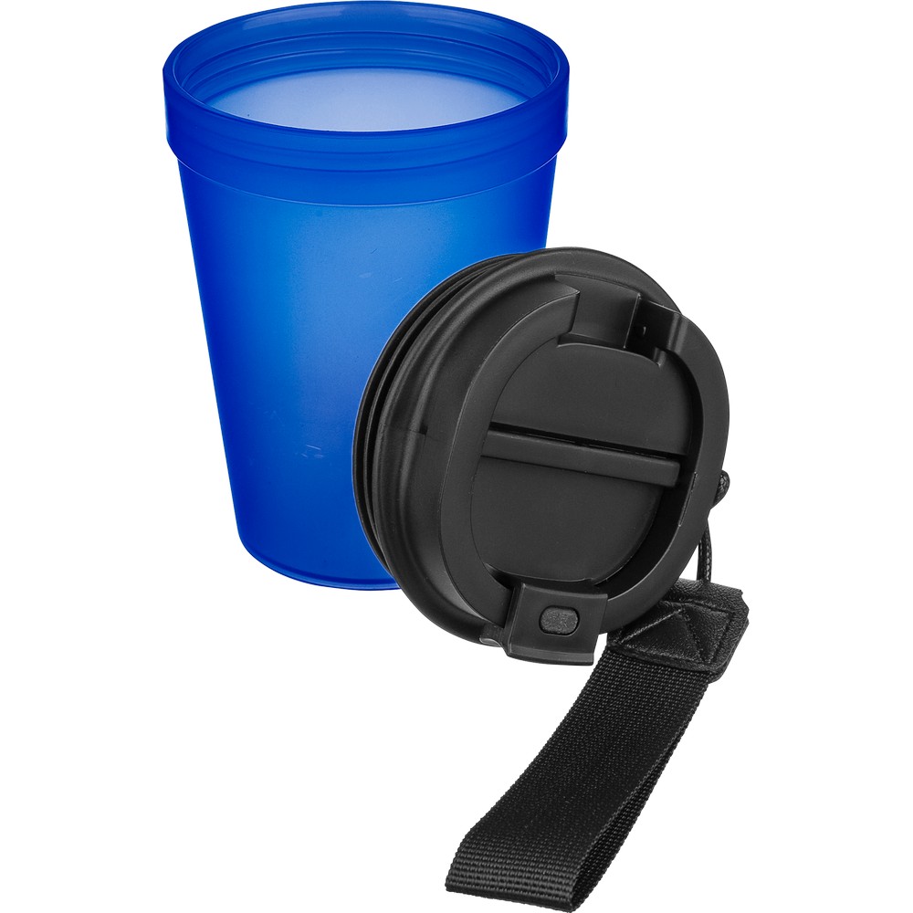 Kubek podróżny 350 ml z nadrukiem Twojego logo, materiał: metal, plastik, pp, silikon, kolor: granatowy Kubek podróżny 350 ml z nadrukiem Twojego logo, materiał: metal, plastik, pp, silikon, kolor: granatowy