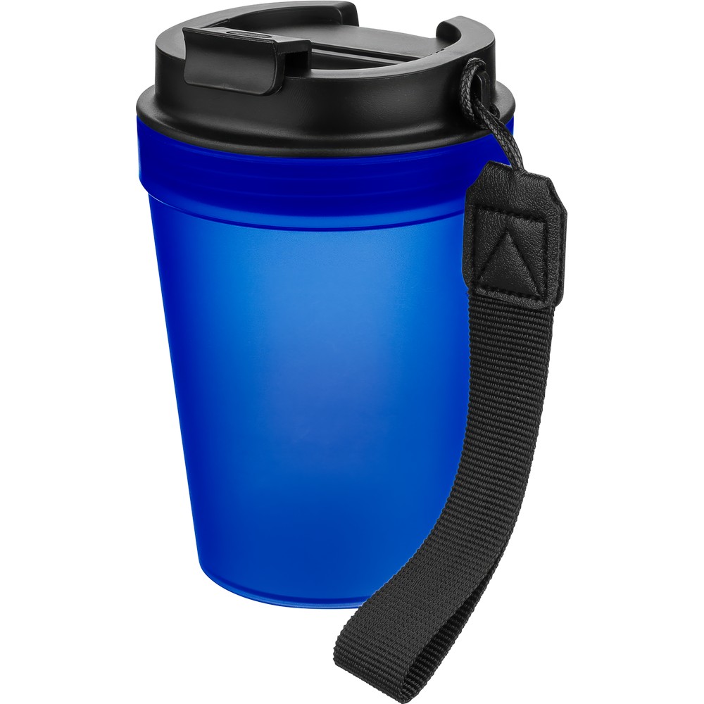 Kubek podróżny 350 ml z nadrukiem Twojego logo, materiał: metal, plastik, pp, silikon, kolor: granatowy Kubek podróżny 350 ml z nadrukiem Twojego logo, materiał: metal, plastik, pp, silikon, kolor: granatowy