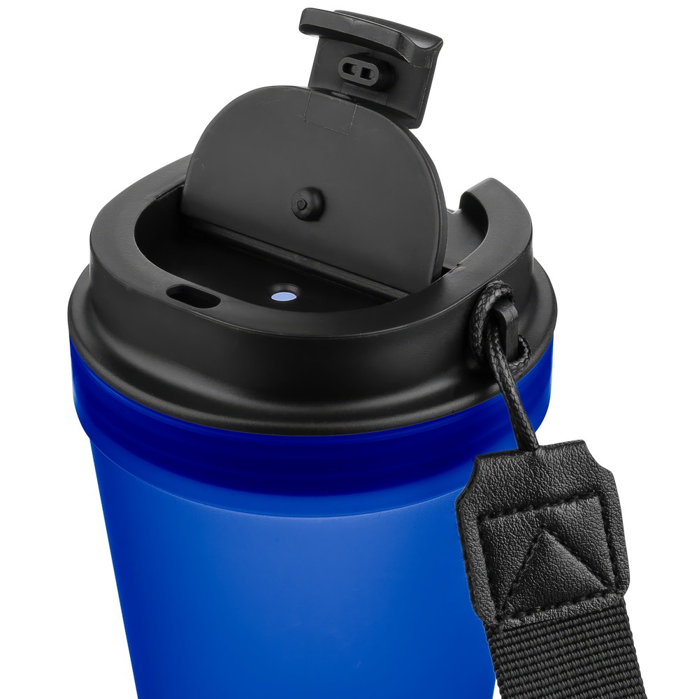 Kubek podróżny 350 ml z nadrukiem Twojego logo, materiał: metal, plastik, pp, silikon, kolor: granatowy Kubek podróżny 350 ml z nadrukiem Twojego logo, materiał: metal, plastik, pp, silikon, kolor: granatowy