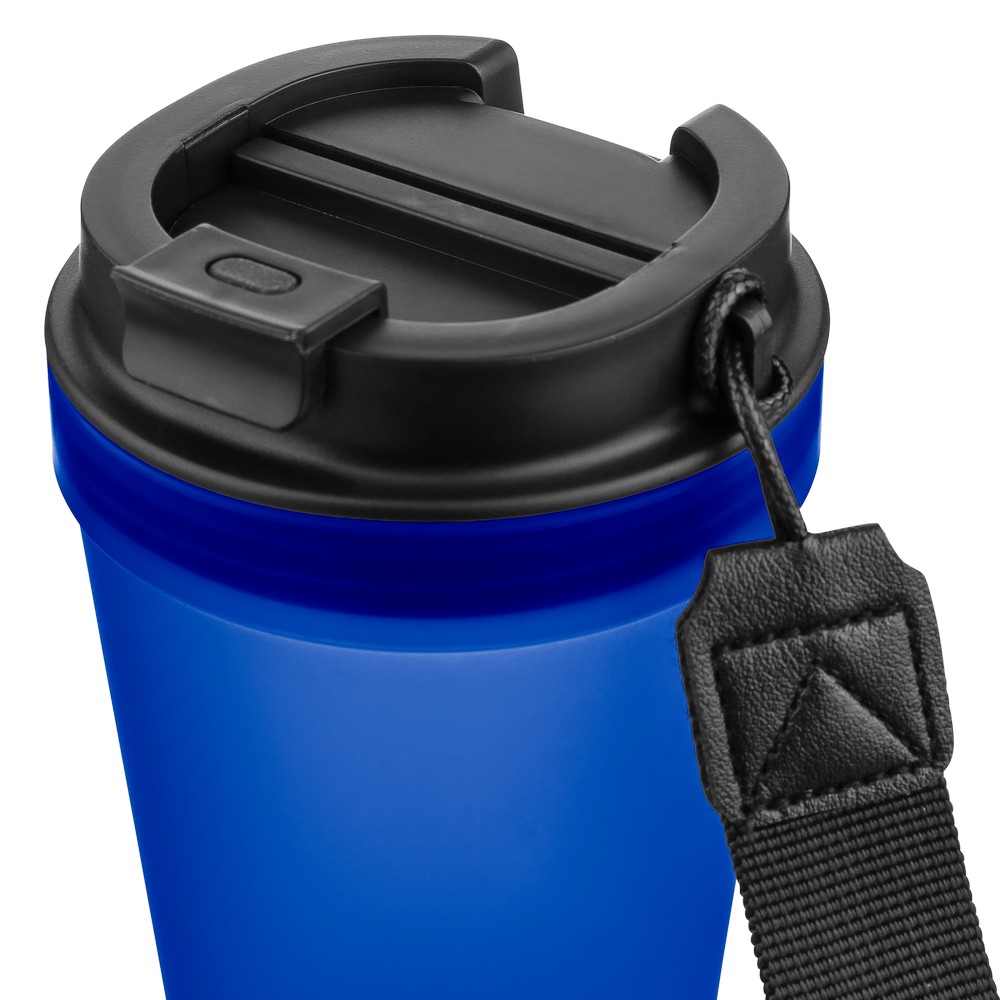 Kubek podróżny 350 ml z nadrukiem Twojego logo, materiał: metal, plastik, pp, silikon, kolor: granatowy Kubek podróżny 350 ml z nadrukiem Twojego logo, materiał: metal, plastik, pp, silikon, kolor: granatowy