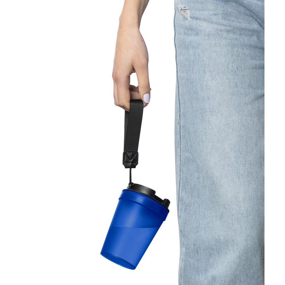 Kubek podróżny 350 ml z nadrukiem Twojego logo, materiał: metal, plastik, pp, silikon, kolor: granatowy Kubek podróżny 350 ml z nadrukiem Twojego logo, materiał: metal, plastik, pp, silikon, kolor: granatowy