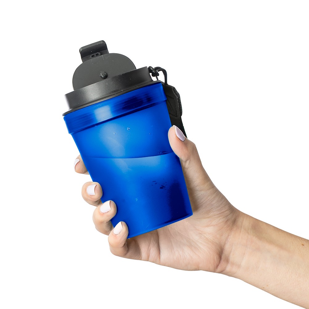 Kubek podróżny 350 ml z nadrukiem Twojego logo, materiał: metal, plastik, pp, silikon, kolor: granatowy Kubek podróżny 350 ml z nadrukiem Twojego logo, materiał: metal, plastik, pp, silikon, kolor: granatowy