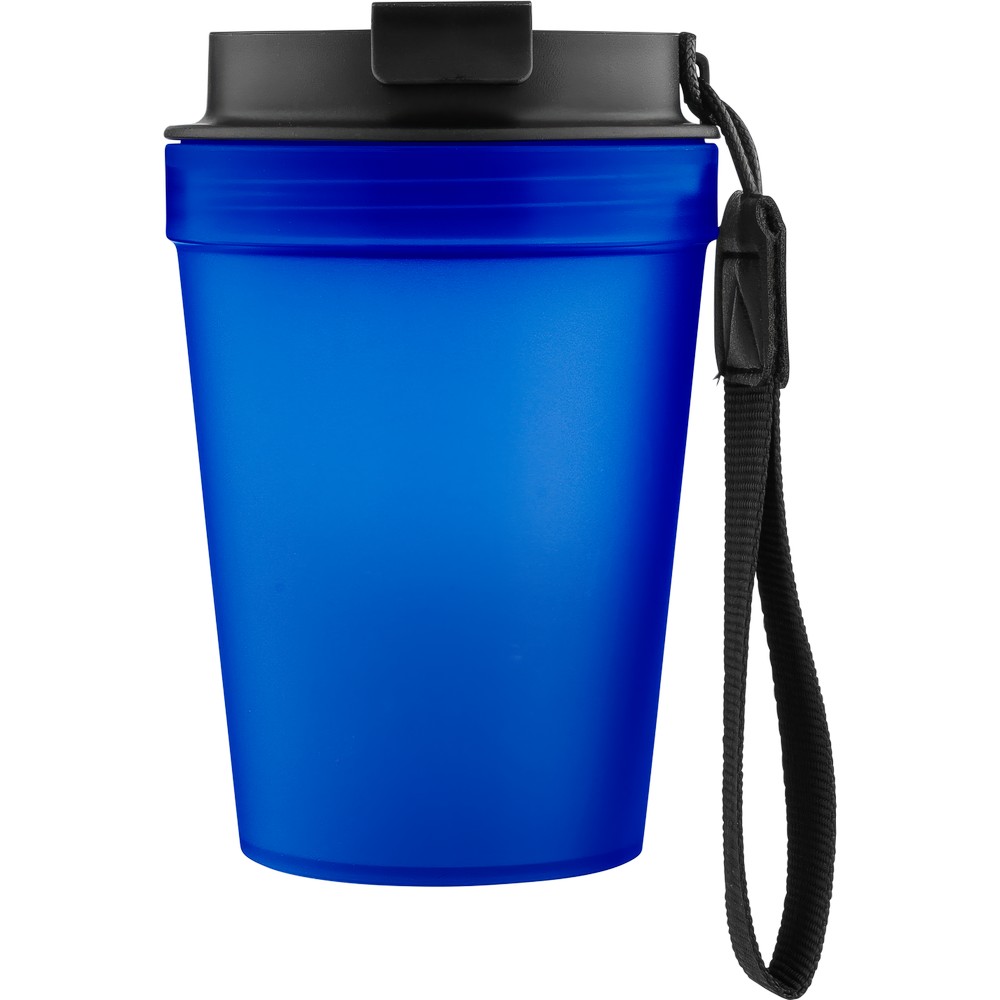 Kubek podróżny 350 ml z nadrukiem Twojego logo, materiał: metal, plastik, pp, silikon, kolor: granatowy Kubek podróżny 350 ml z nadrukiem Twojego logo, materiał: metal, plastik, pp, silikon, kolor: granatowy