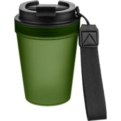 Kubek podróżny 350 ml z nadrukiem Twojego logo, materiał: metal, plastik, pp, silikon, kolor: zielony