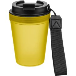 Kubek podróżny 350 ml z nadrukiem Twojego logo, materiał: metal, plastik, pp, silikon, kolor: żółty