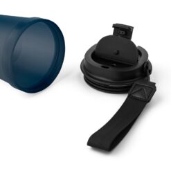 Kubek podróżny 350 ml z nadrukiem Twojego logo, materiał: metal, plastik, pp, silikon, kolor: niebieski