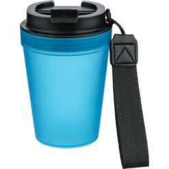 Kubek podróżny 350 ml z nadrukiem Twojego logo, materiał: metal, plastik, pp, silikon, kolor: błękitny