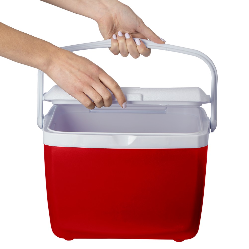 Torba termoizolacyjna 13 z nadrukiem Twojego logo, materiał: pp, pe, kolor: czerwony Torba termoizolacyjna 13 z nadrukiem Twojego logo, materiał: pp, pe, kolor: czerwony