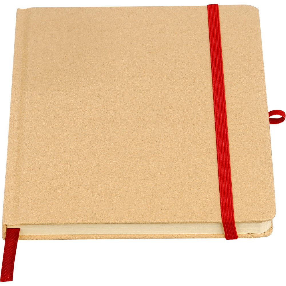 Notatnik A5 z nadrukiem Twojego logo, materiał: papier, poliester, kolor: czerwony Notatnik A5 z nadrukiem Twojego logo, materiał: papier, poliester, kolor: czerwony