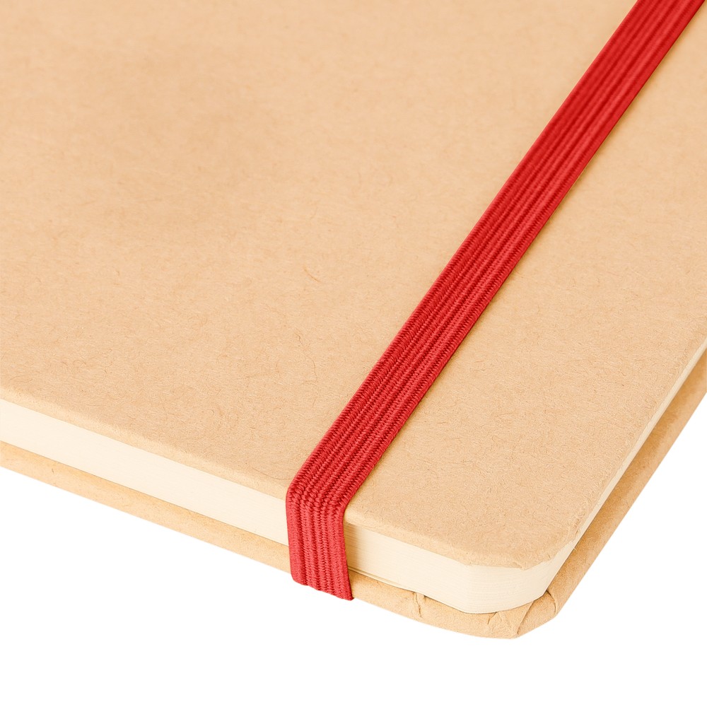 Notatnik A5 z nadrukiem Twojego logo, materiał: papier, poliester, kolor: czerwony Notatnik A5 z nadrukiem Twojego logo, materiał: papier, poliester, kolor: czerwony