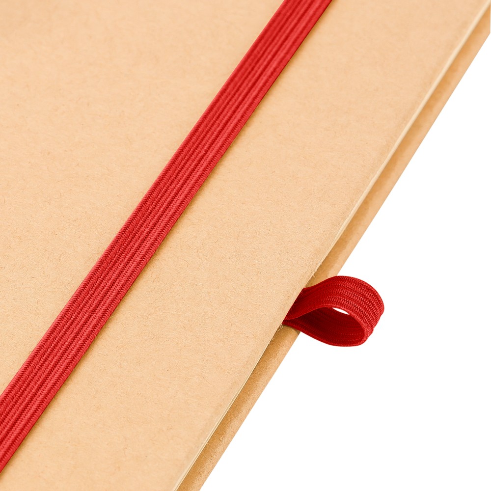 Notatnik A5 z nadrukiem Twojego logo, materiał: papier, poliester, kolor: czerwony Notatnik A5 z nadrukiem Twojego logo, materiał: papier, poliester, kolor: czerwony