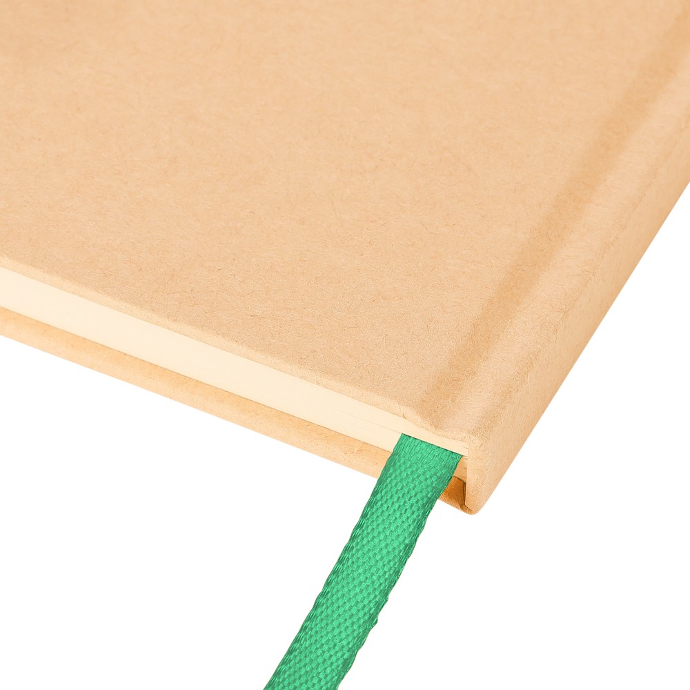 Notatnik A5 z nadrukiem Twojego logo, materiał: papier, poliester, kolor: zielony Notatnik A5 z nadrukiem Twojego logo, materiał: papier, poliester, kolor: zielony