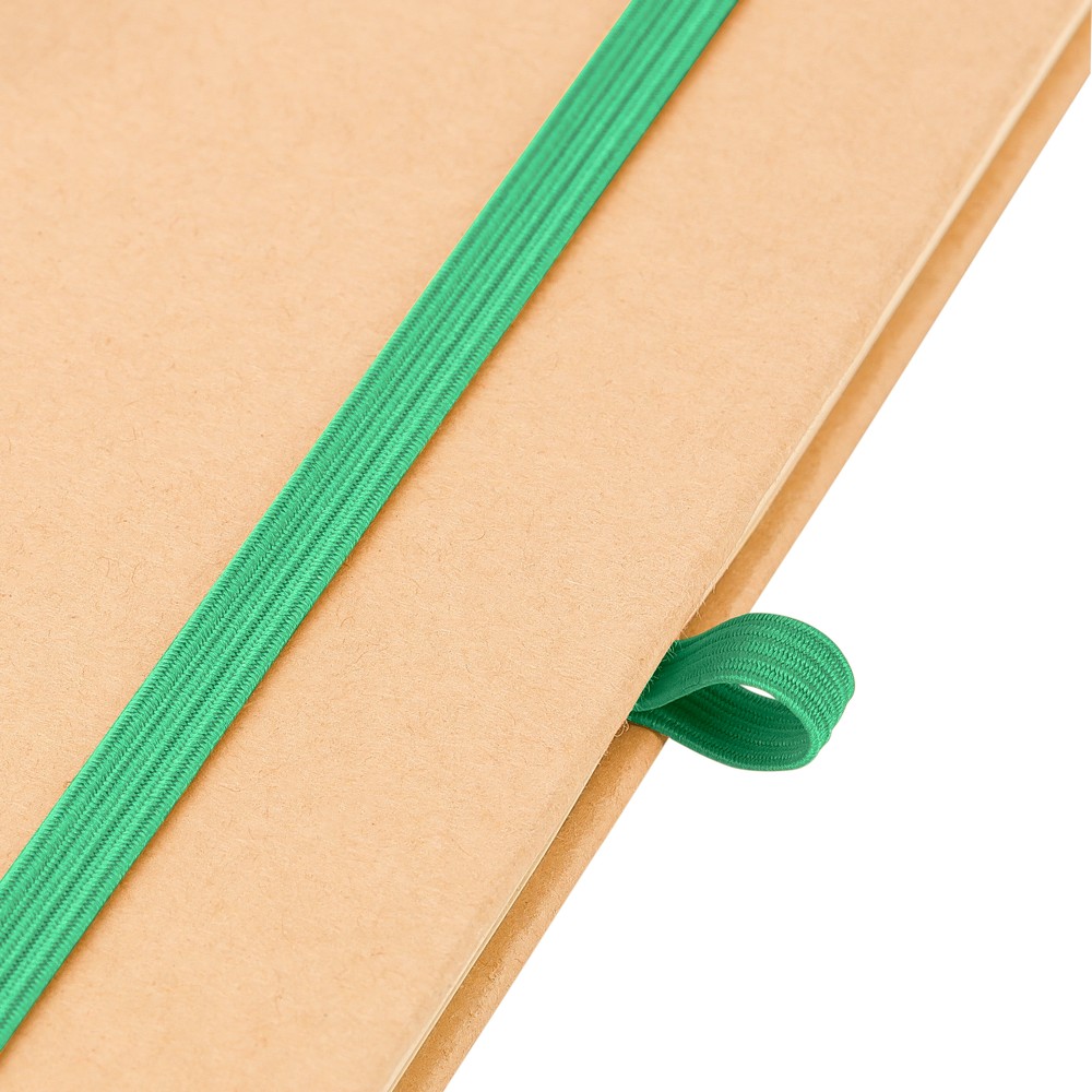 Notatnik A5 z nadrukiem Twojego logo, materiał: papier, poliester, kolor: zielony Notatnik A5 z nadrukiem Twojego logo, materiał: papier, poliester, kolor: zielony