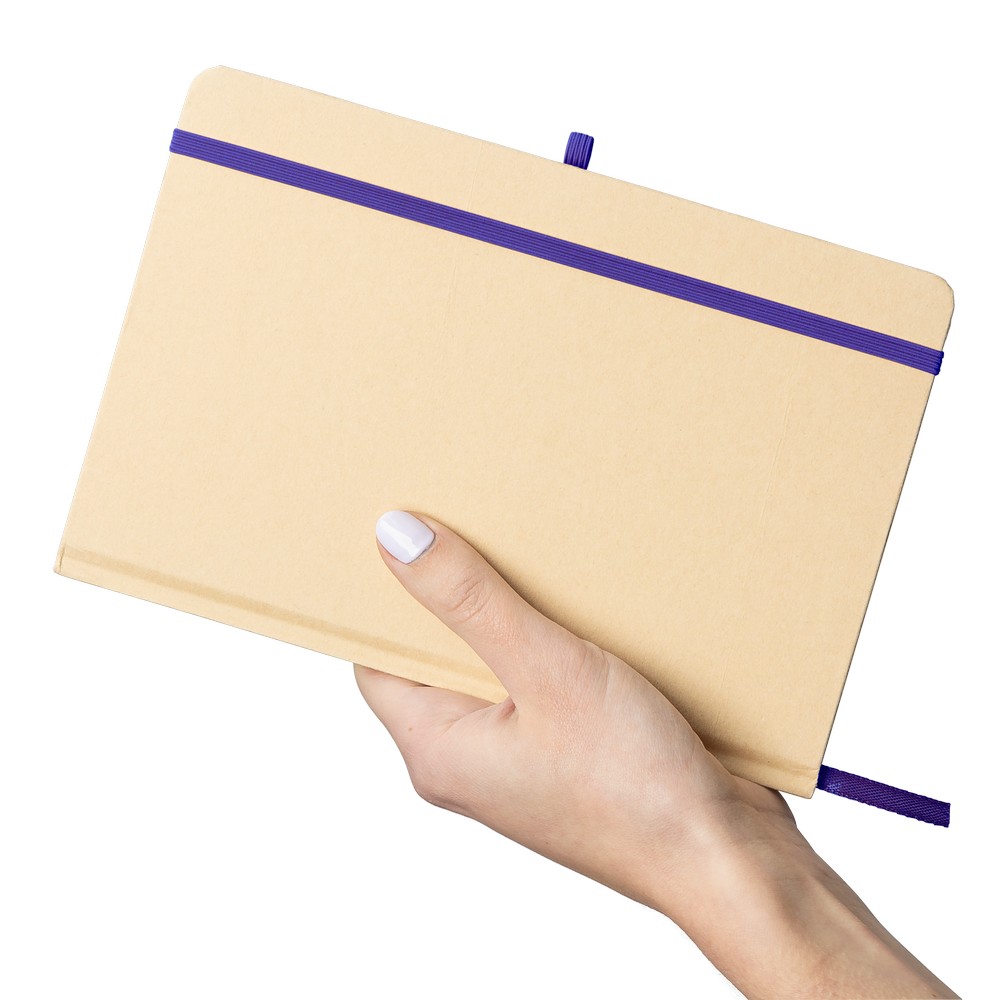 Notatnik A5 z nadrukiem Twojego logo, materiał: papier, poliester, kolor: niebieski Notatnik A5 z nadrukiem Twojego logo, materiał: papier, poliester, kolor: niebieski
