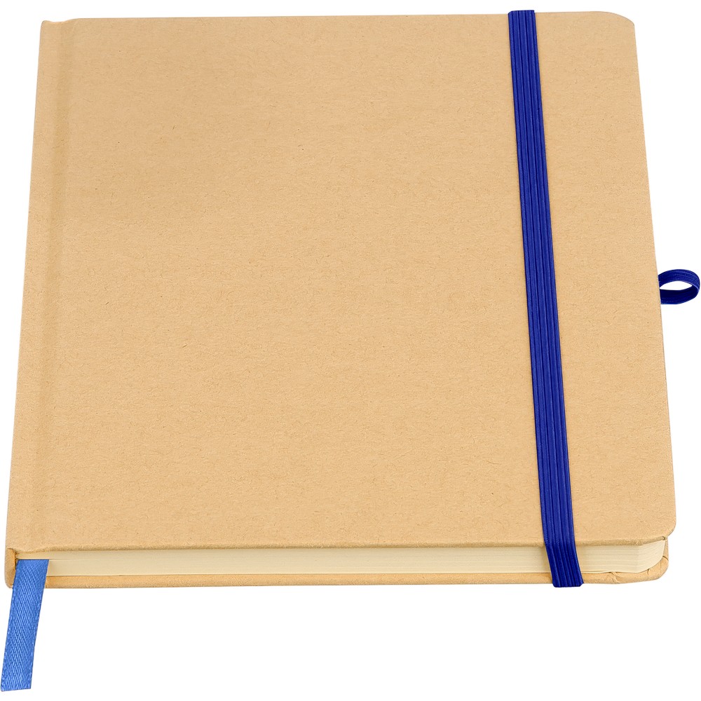 Notatnik A5 z nadrukiem Twojego logo, materiał: papier, poliester, kolor: niebieski Notatnik A5 z nadrukiem Twojego logo, materiał: papier, poliester, kolor: niebieski