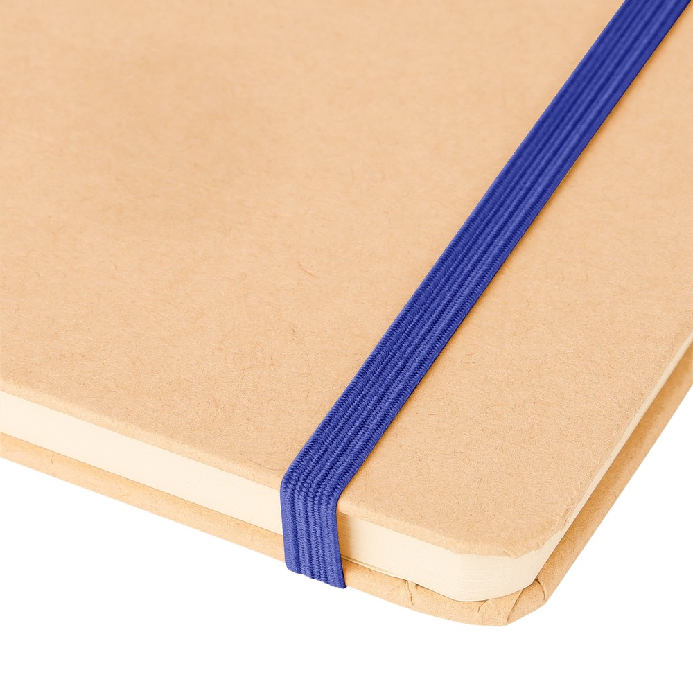 Notatnik A5 z nadrukiem Twojego logo, materiał: papier, poliester, kolor: niebieski Notatnik A5 z nadrukiem Twojego logo, materiał: papier, poliester, kolor: niebieski