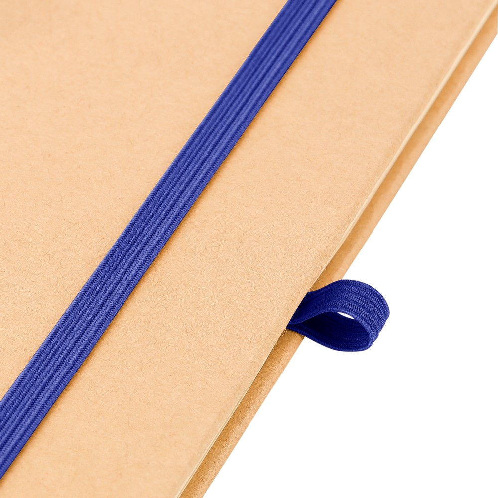 Notatnik A5 z nadrukiem Twojego logo, materiał: papier, poliester, kolor: niebieski Notatnik A5 z nadrukiem Twojego logo, materiał: papier, poliester, kolor: niebieski