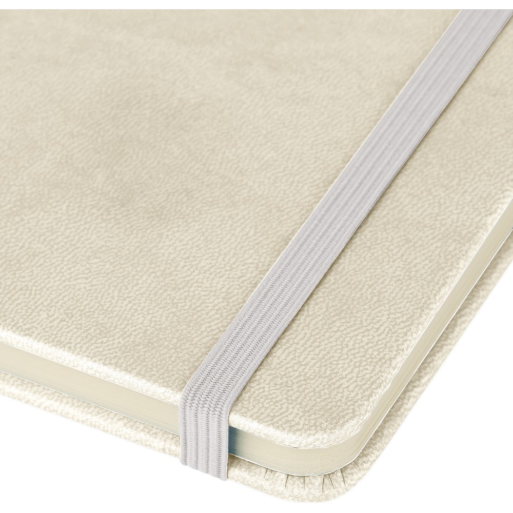 Notatnik A5 z nadrukiem Twojego logo, materiał: pu, papier, kolor: biały Notatnik A5 z nadrukiem Twojego logo, materiał: pu, papier, kolor: biały