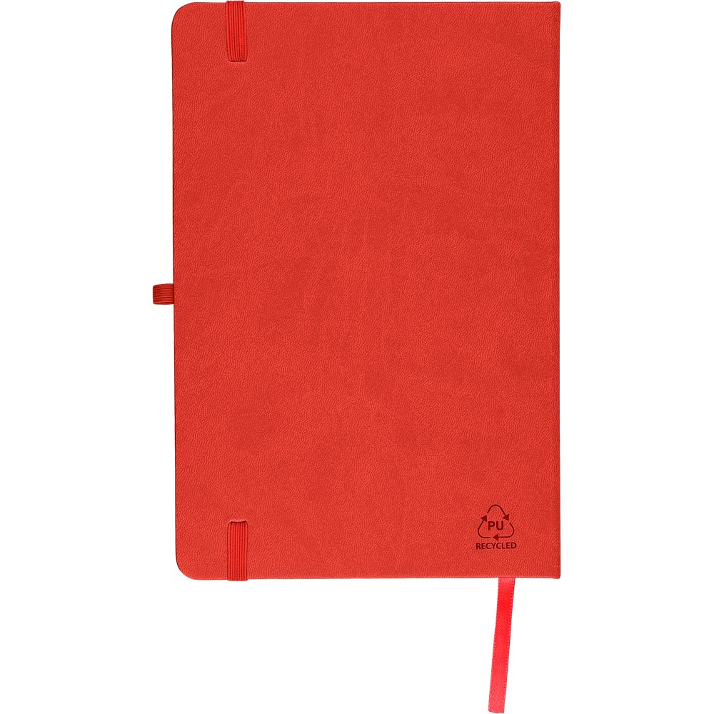 Notatnik A5 z nadrukiem Twojego logo, materiał: pu, papier, kolor: czerwony Notatnik A5 z nadrukiem Twojego logo, materiał: pu, papier, kolor: czerwony
