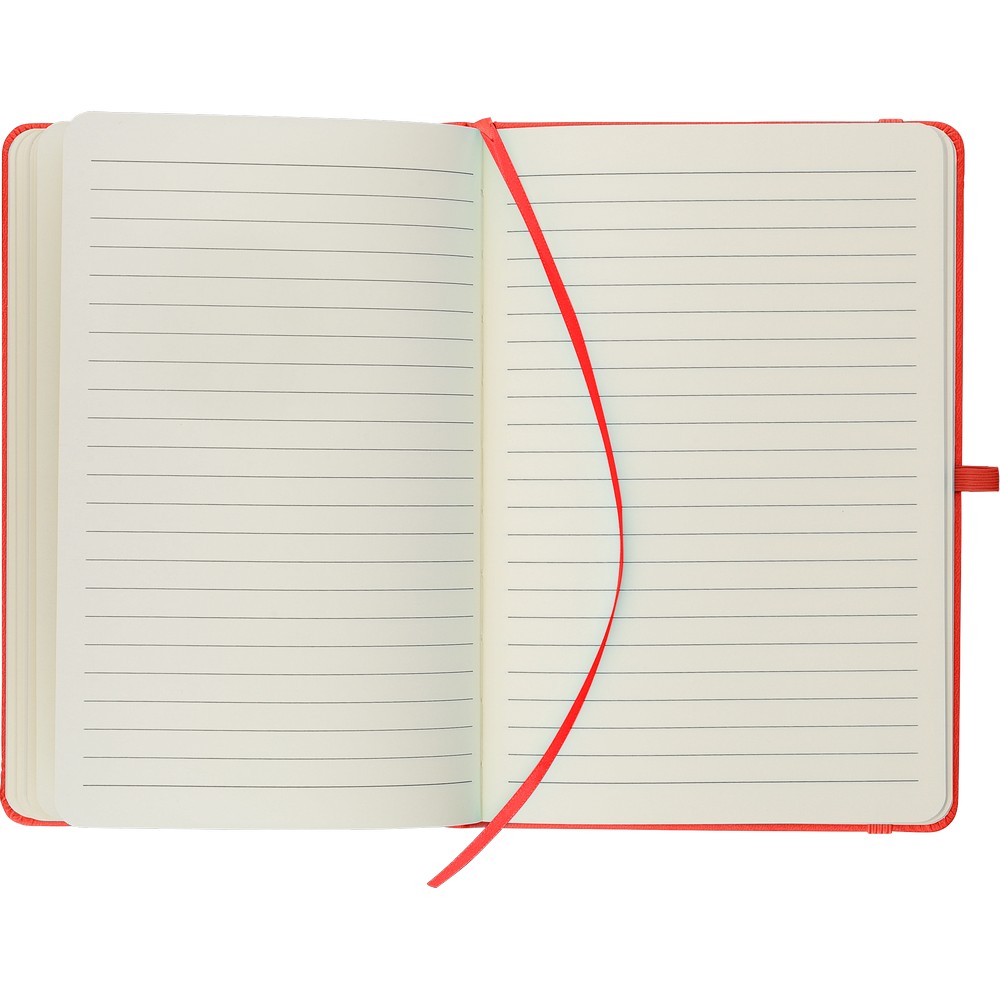 Notatnik A5 z nadrukiem Twojego logo, materiał: pu, papier, kolor: czerwony Notatnik A5 z nadrukiem Twojego logo, materiał: pu, papier, kolor: czerwony